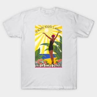 La Cote d'Azur (French Riviera) Vintage Travel Poster T-Shirt